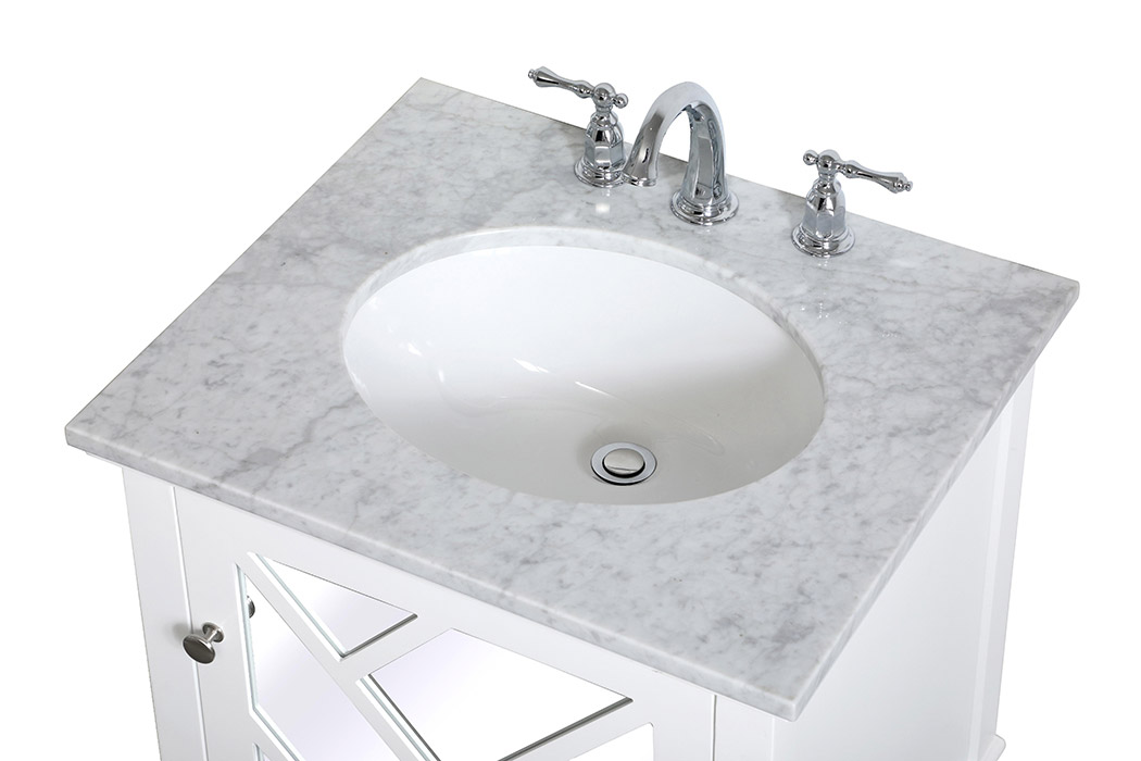 Elegant Bathroom Vanity - White, L 24" (VF30224WH)