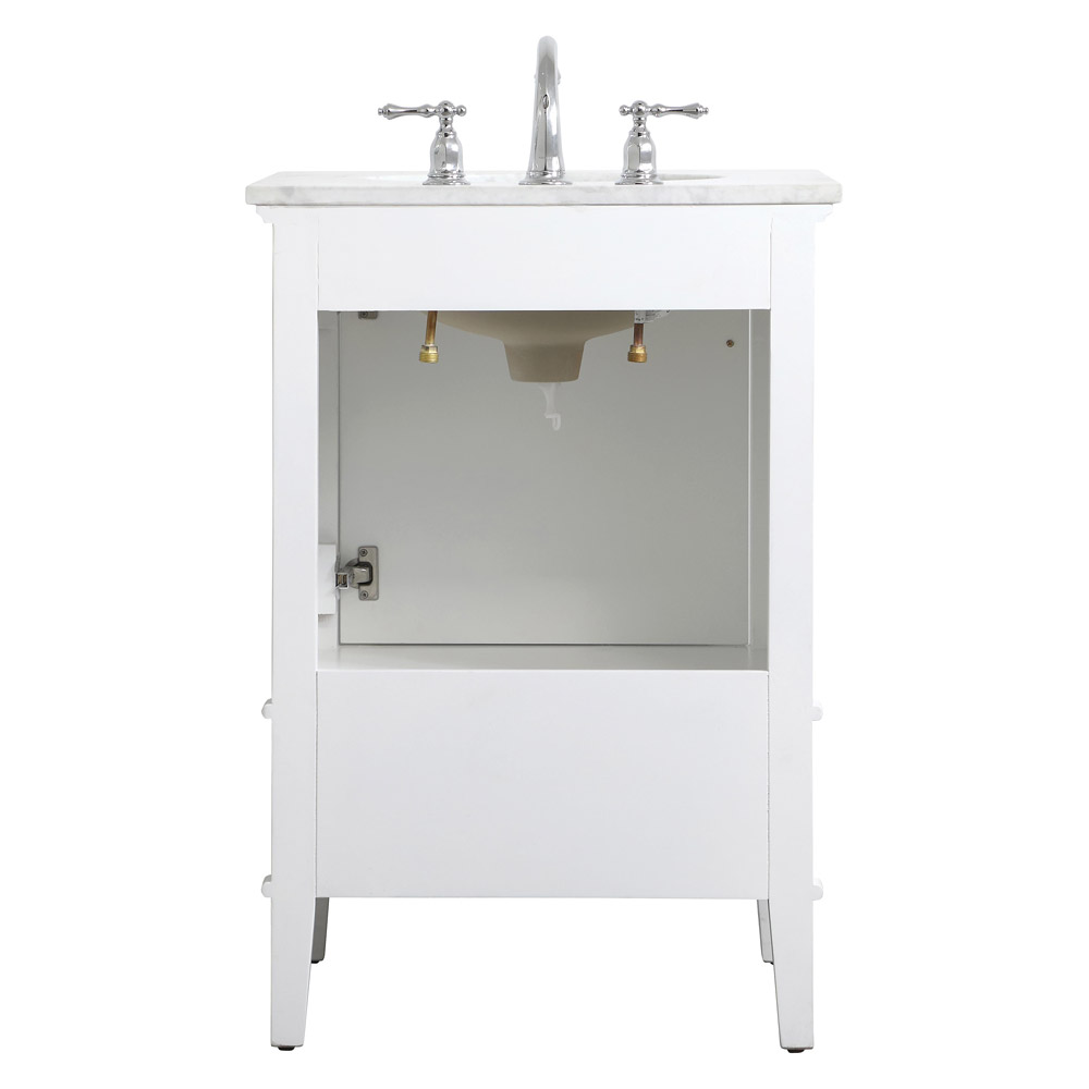 Elegant Bathroom Vanity - White, L 24" (VF30224WH)