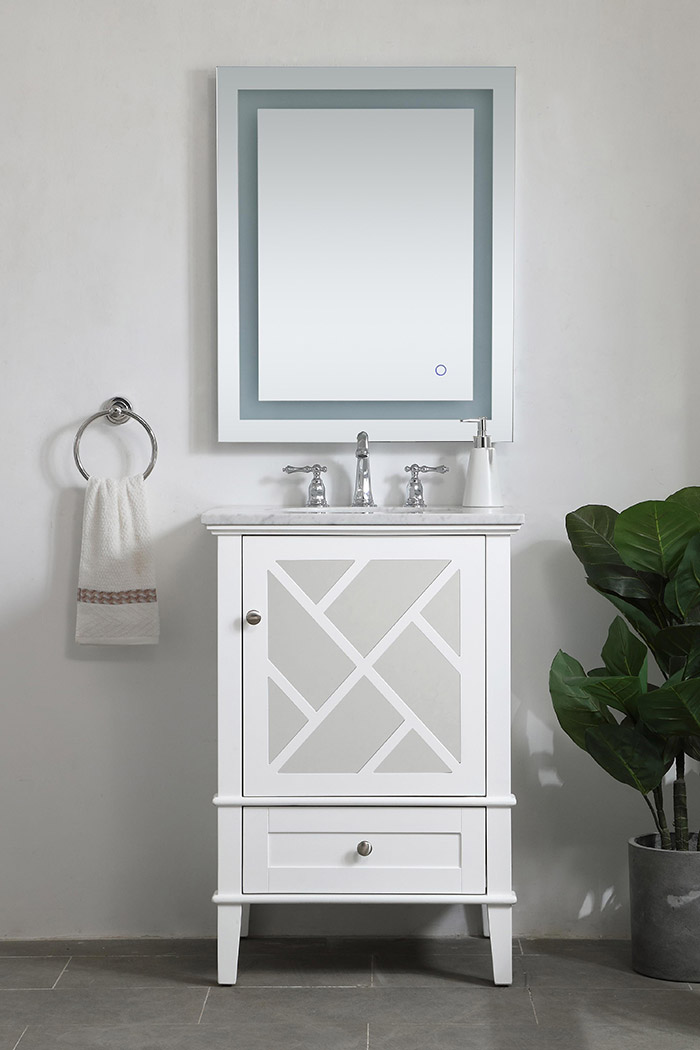 Elegant Bathroom Vanity - White, L 24" (VF30224WH)