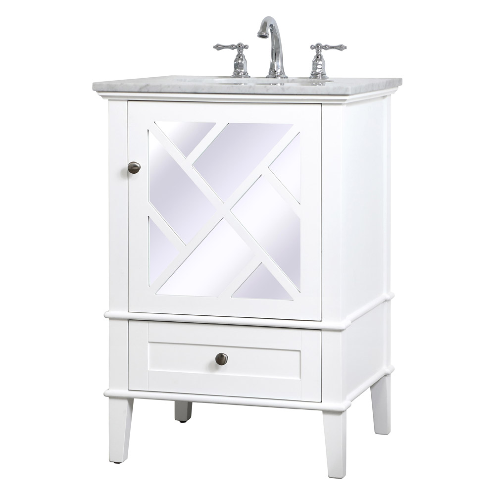 Elegant Bathroom Vanity - White, L 24" (VF30224WH)