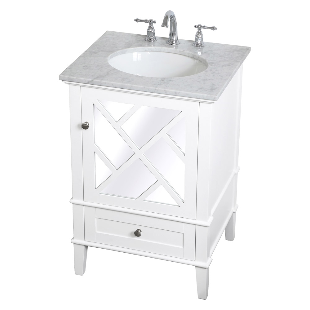 Elegant Bathroom Vanity - White, L 24" (VF30224WH)