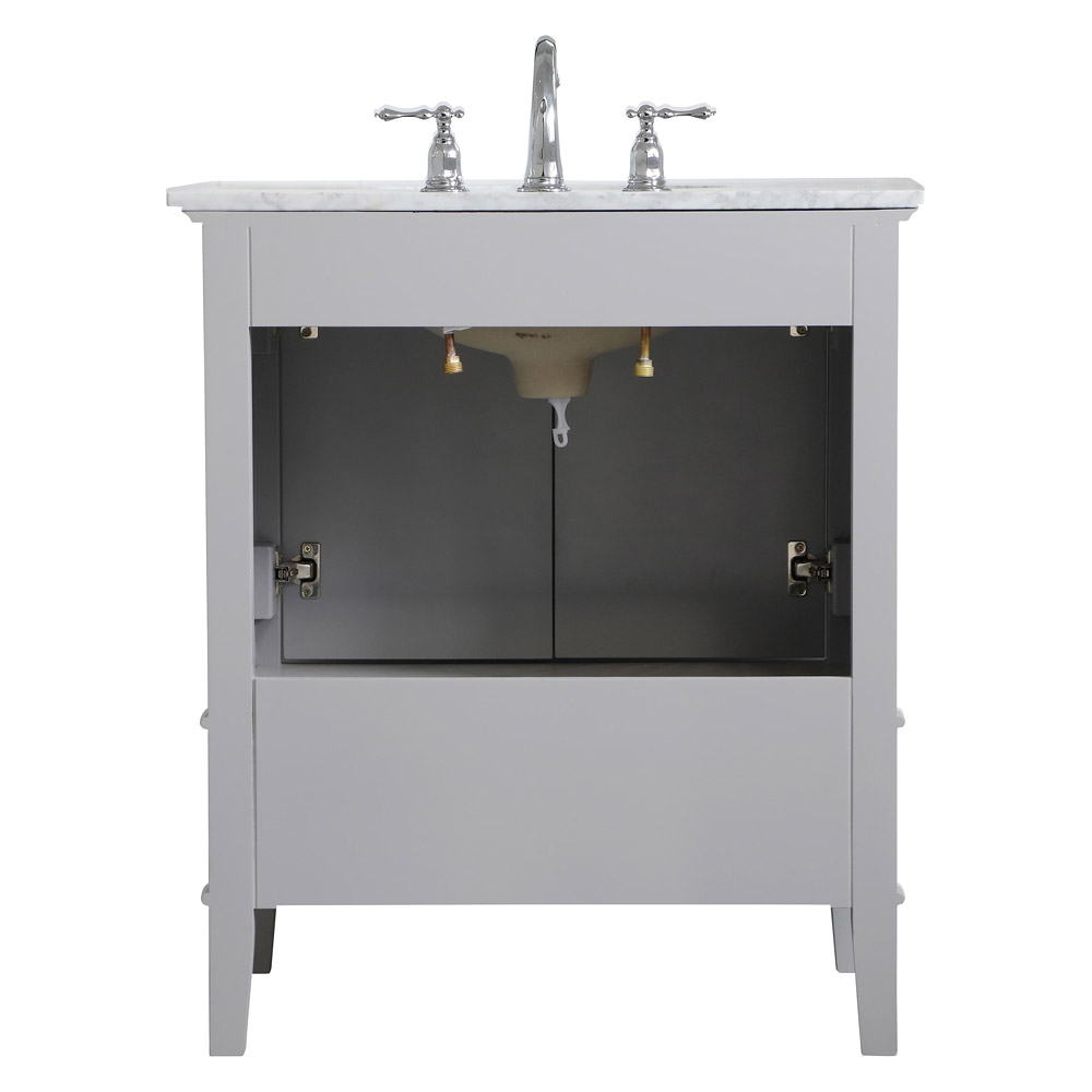 Elegant Bathroom Vanity - Gray, L 30" (VF30230GR)