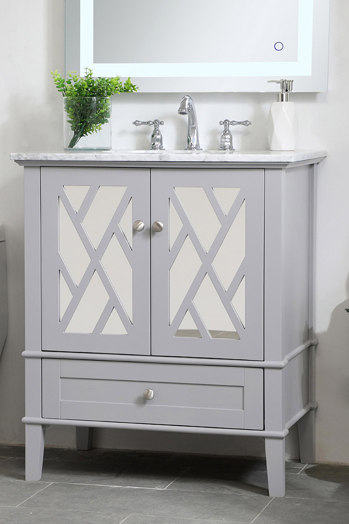 Elegant Bathroom Vanity - Gray, L 30" (VF30230GR)