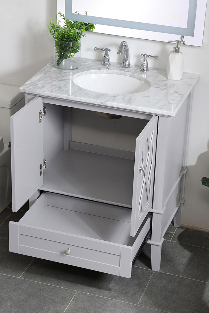 Elegant Bathroom Vanity - Gray, L 30" (VF30230GR)