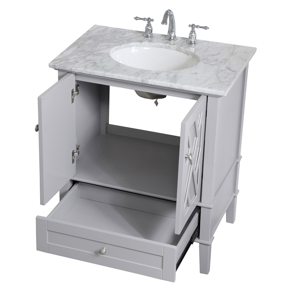 Elegant Bathroom Vanity - Gray, L 30" (VF30230GR)