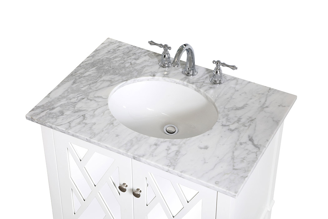 Elegant Bathroom Vanity - White, L 30" (VF30230WH)