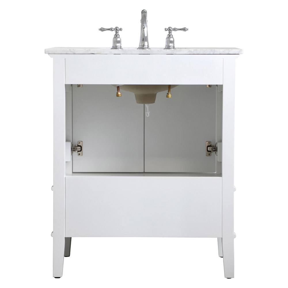 Elegant Bathroom Vanity - White, L 30" (VF30230WH)