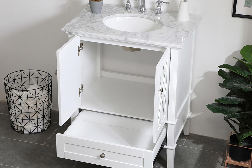 Elegant Bathroom Vanity - White, L 30" (VF30230WH)