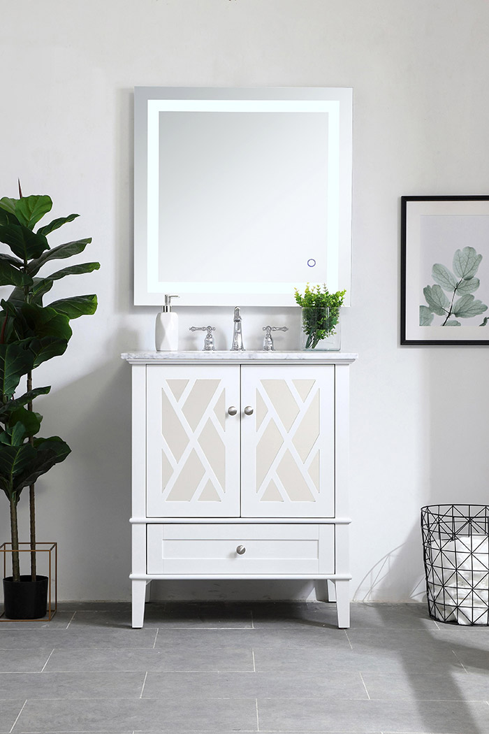 Elegant Bathroom Vanity - White, L 30" (VF30230WH)