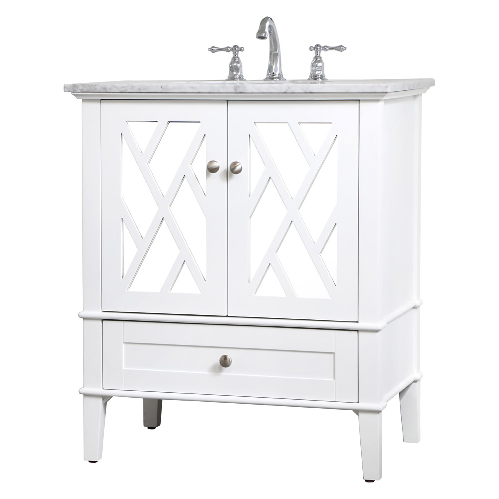 Elegant Bathroom Vanity - White, L 30" (VF30230WH)