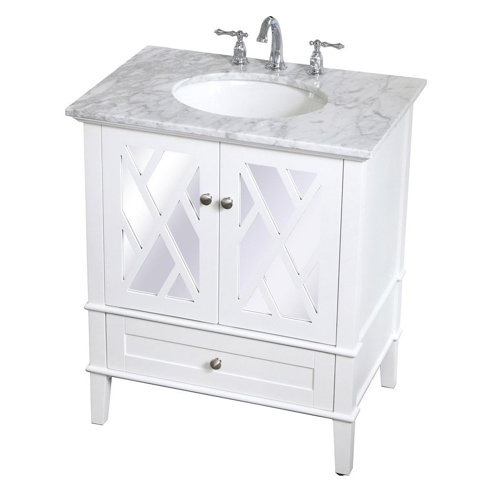 Elegant Bathroom Vanity - White, L 30" (VF30230WH)