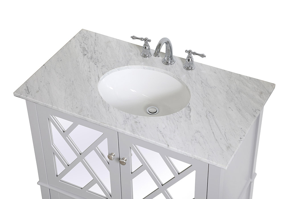 Elegant Bathroom Vanity - Gray, L 36" (VF30236GR)