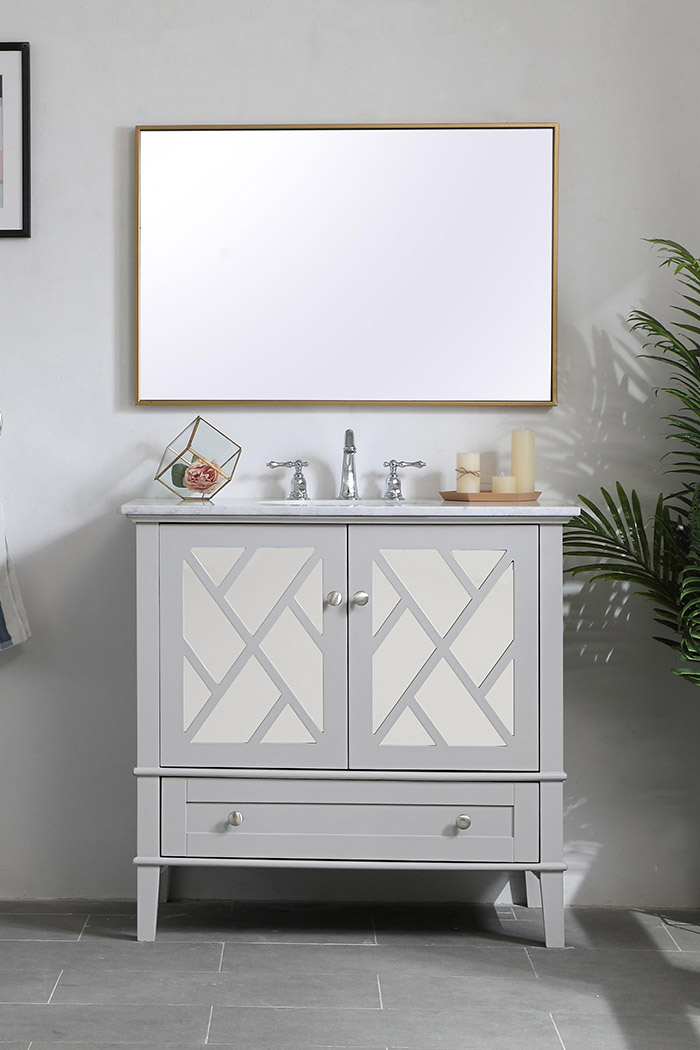 Elegant Bathroom Vanity - Gray, L 36" (VF30236GR)