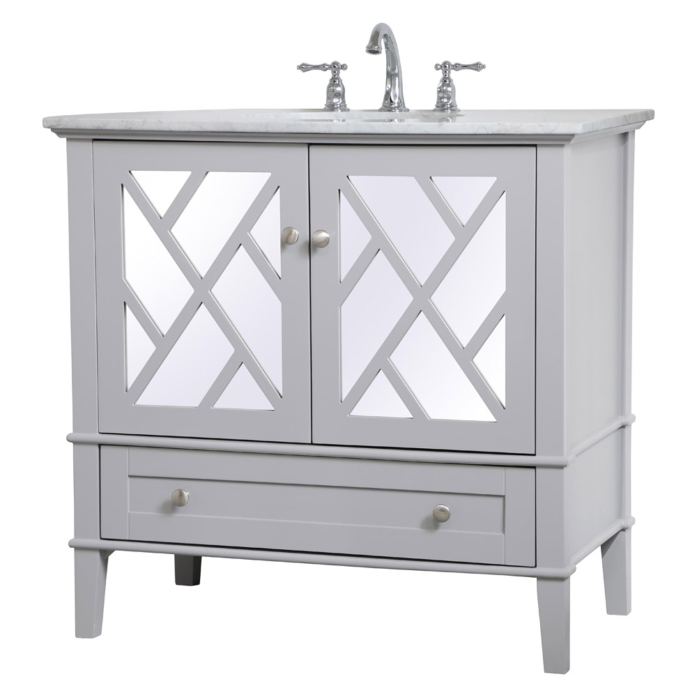 Elegant Bathroom Vanity - Gray, L 36" (VF30236GR)