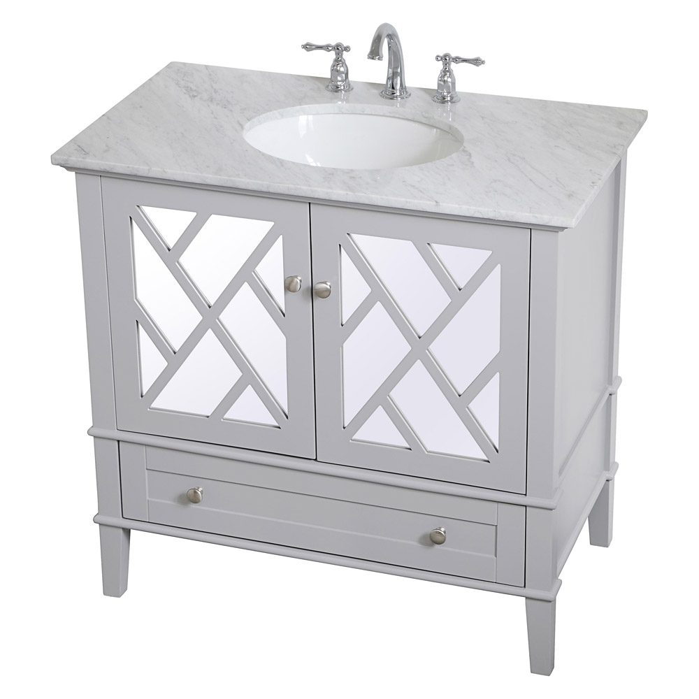 Elegant Bathroom Vanity - Gray, L 36" (VF30236GR)