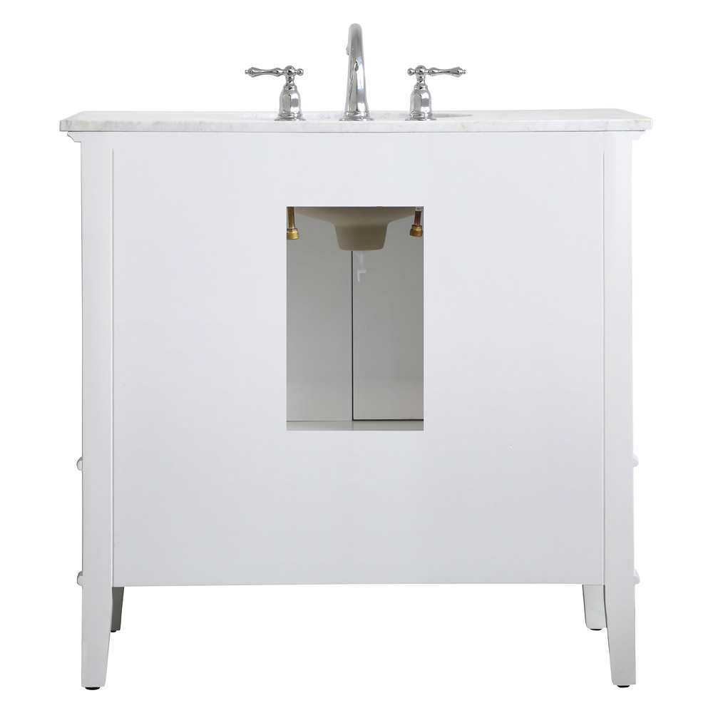 Elegant Bathroom Vanity - White, L 36" (VF30236WH)