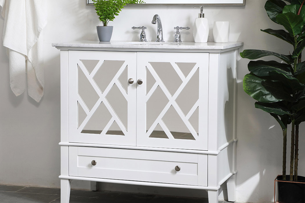 Elegant Bathroom Vanity - White, L 36" (VF30236WH)