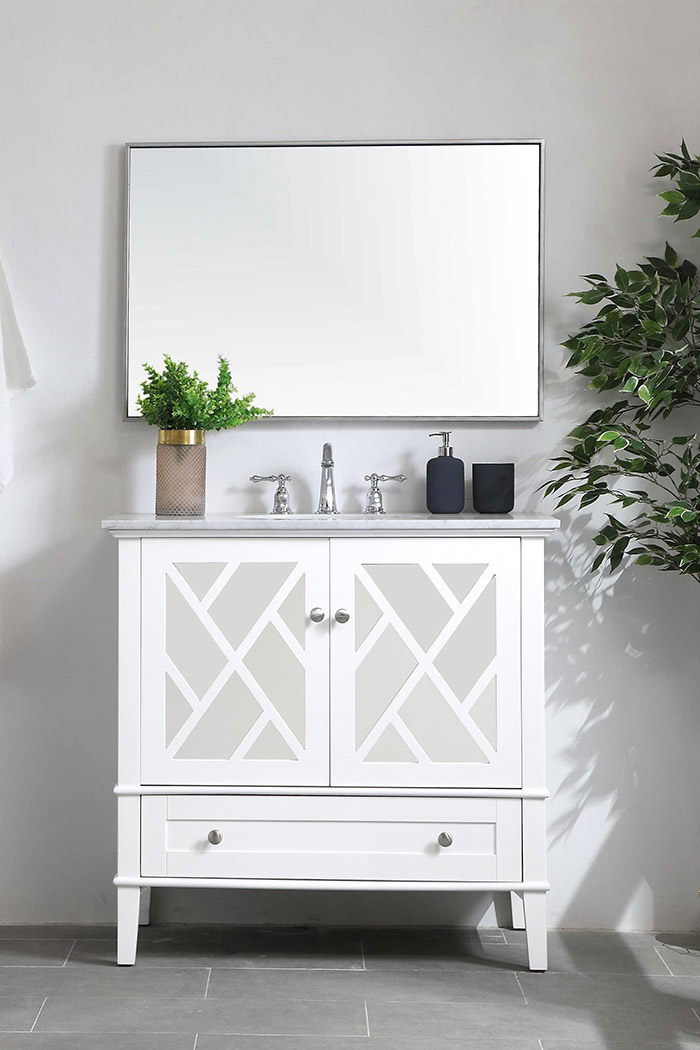 Elegant Bathroom Vanity - White, L 36" (VF30236WH)