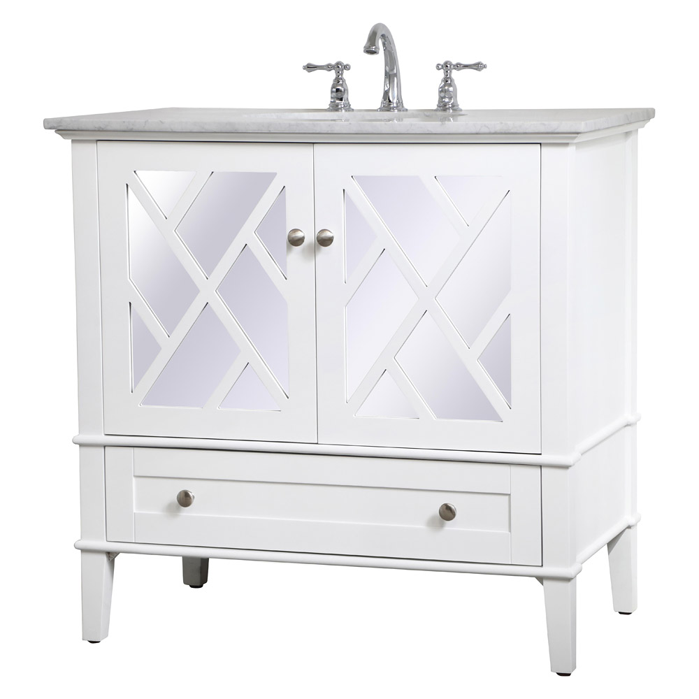 Elegant Bathroom Vanity - White, L 36" (VF30236WH)