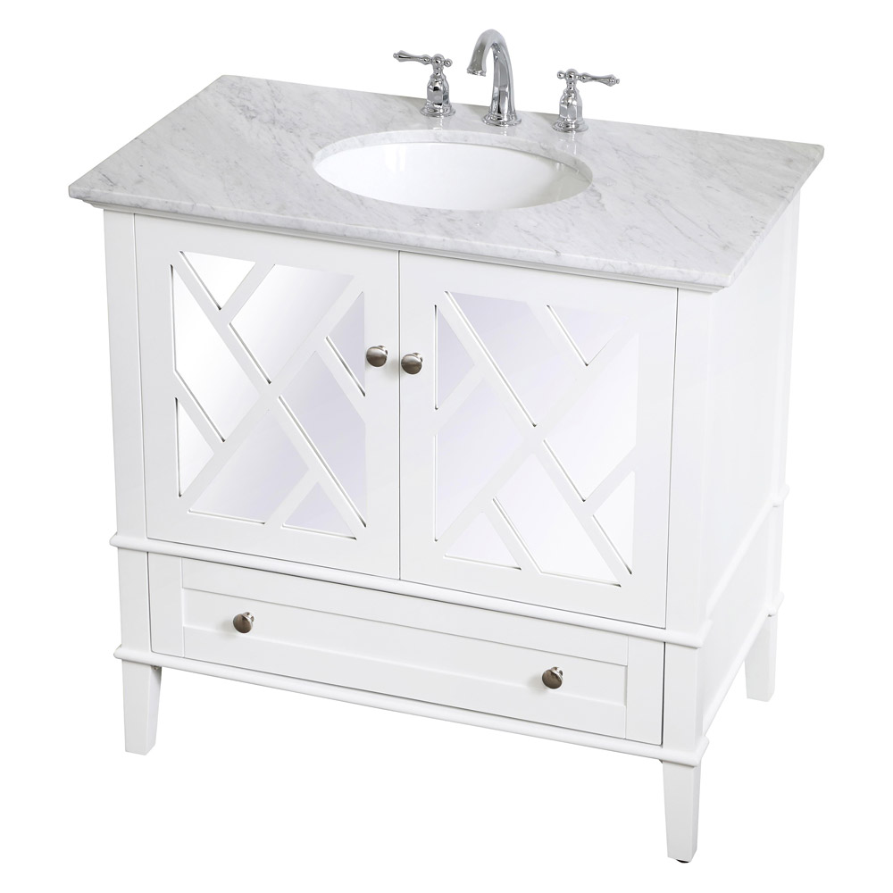 Elegant Bathroom Vanity - White, L 36" (VF30236WH)