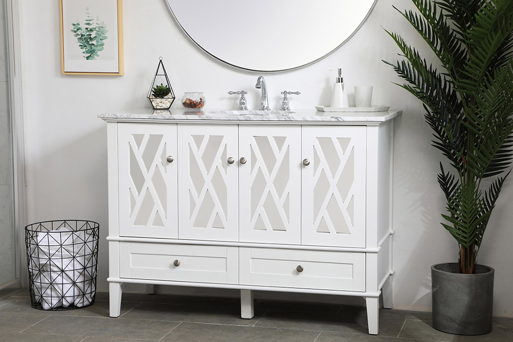 Elegant Bathroom Vanity - White (VF30248WH)