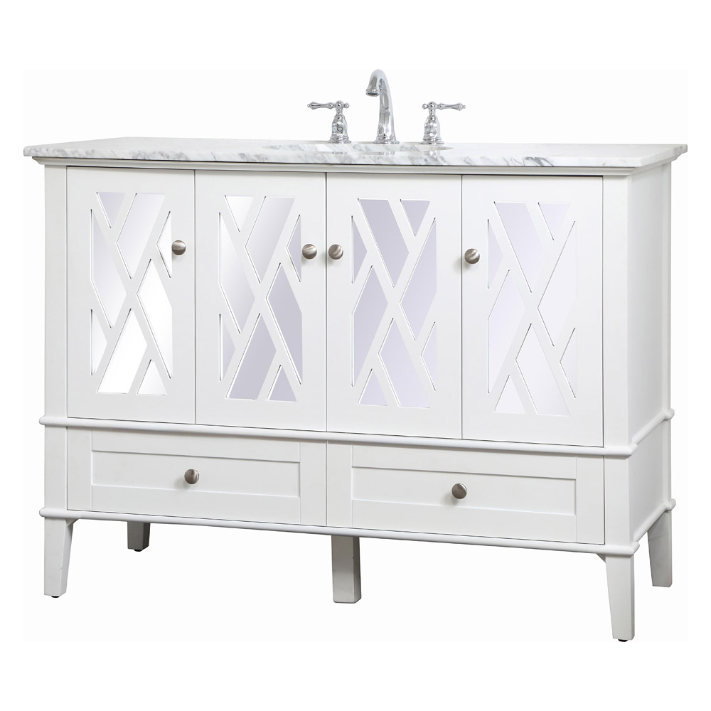 Elegant Bathroom Vanity - White (VF30248WH)