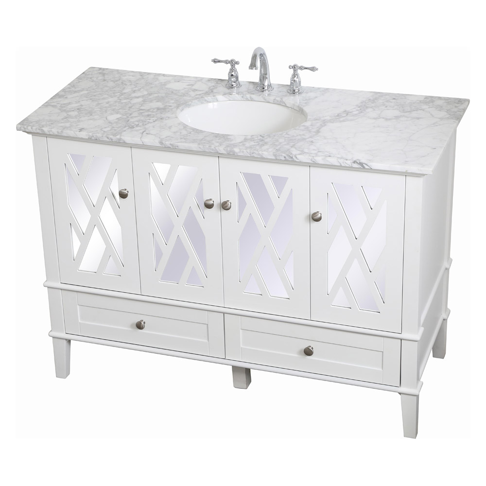 Elegant Bathroom Vanity - White (VF30248WH)