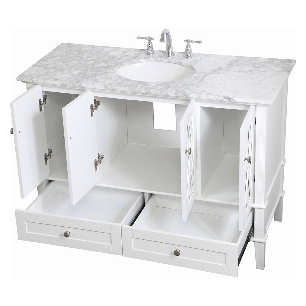 Elegant Bathroom Vanity - White (VF30248WH)