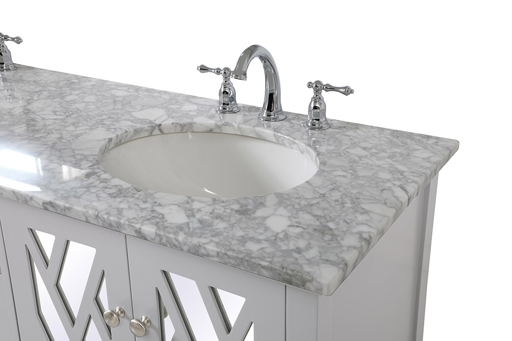 Elegant Bathroom Vanity - Gray, L 60" (VF30260DGR)