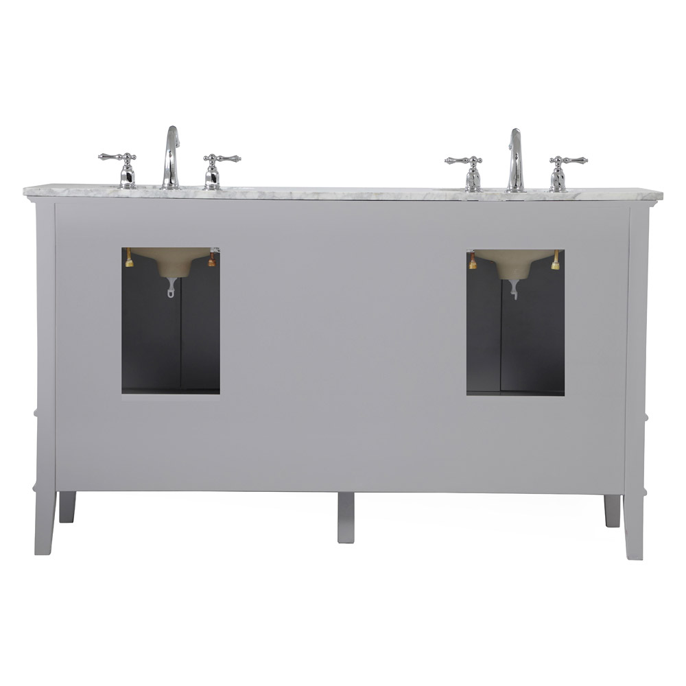 Elegant Bathroom Vanity - Gray, L 60" (VF30260DGR)