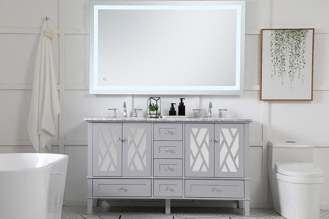 Elegant Bathroom Vanity - Gray, L 60" (VF30260DGR)