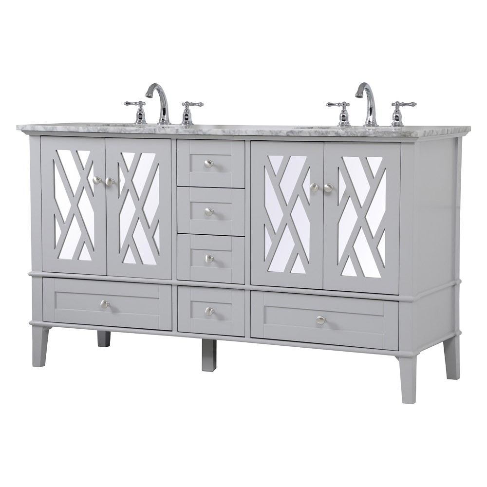 Elegant Bathroom Vanity - Gray, L 60" (VF30260DGR)