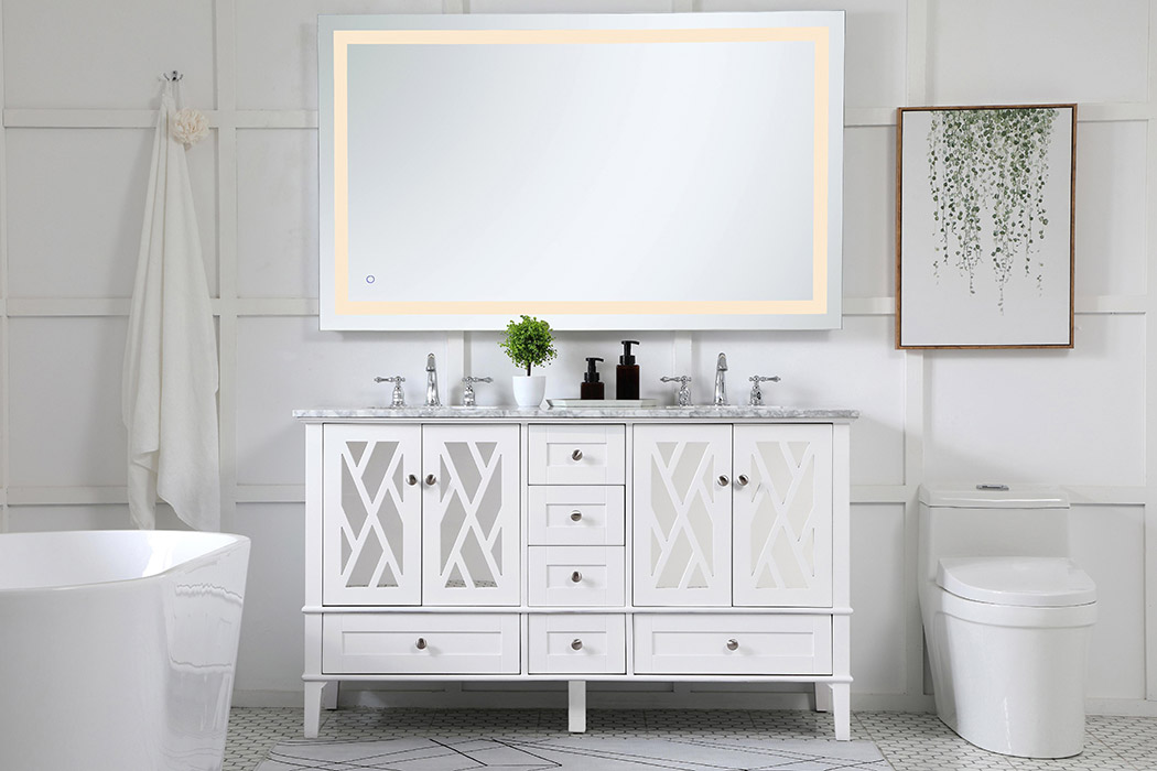 Elegant Bathroom Vanity - White, L 60" (VF30260DWH)