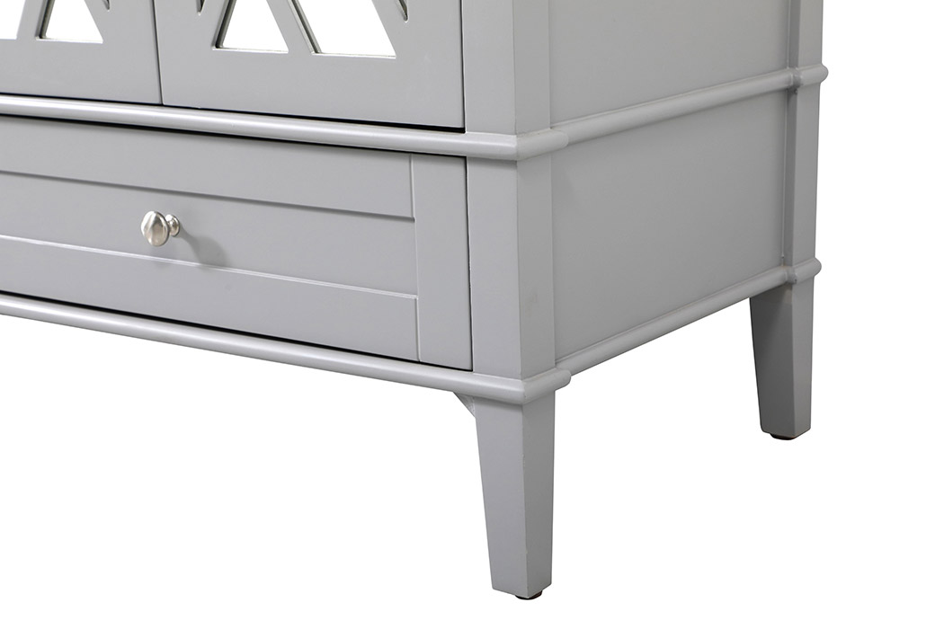 Elegant Bathroom Vanity - Gray, L 72" (VF30272DGR)