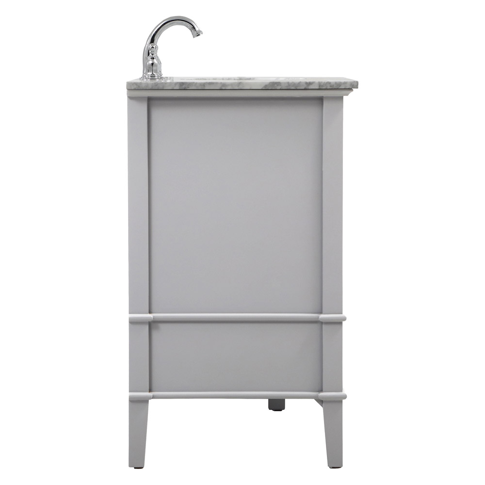 Elegant Bathroom Vanity - Gray, L 72" (VF30272DGR)