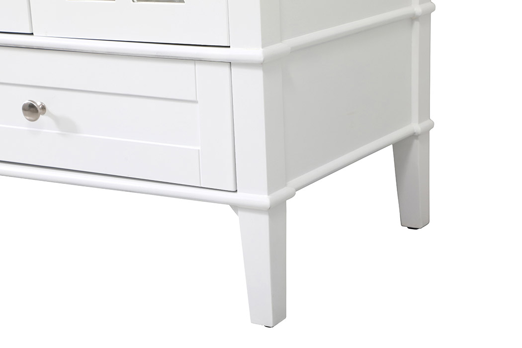 Elegant Bathroom Vanity - White, L 72" (VF30272DWH)