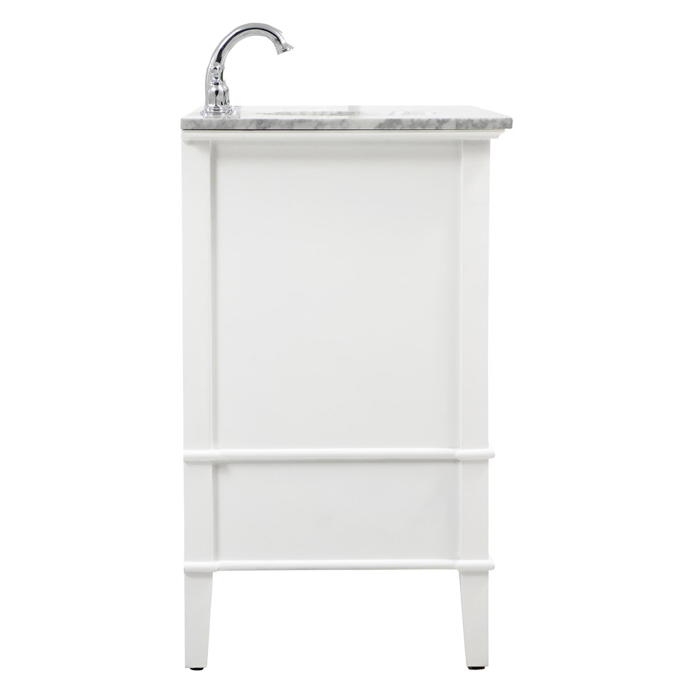 Elegant Bathroom Vanity - White, L 72" (VF30272DWH)