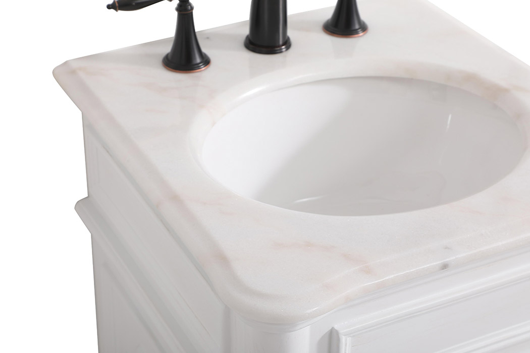 Elegant Bathroom Vanity - Antique White, L 19" (VF30419AW)