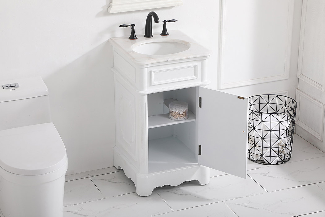 Elegant Bathroom Vanity - Antique White, L 19" (VF30419AW)