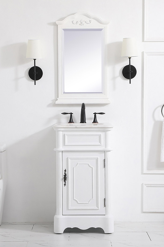 Elegant Bathroom Vanity - Antique White, L 19" (VF30419AW)