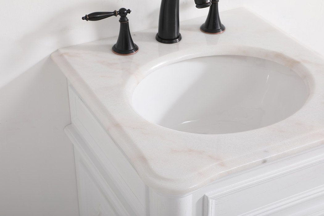 Elegant Bathroom Vanity - Antique White, L 19" (VF30419AW)