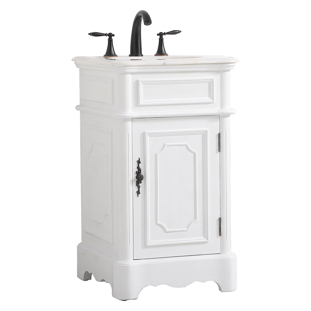 Elegant Bathroom Vanity - Antique White, L 19" (VF30419AW)