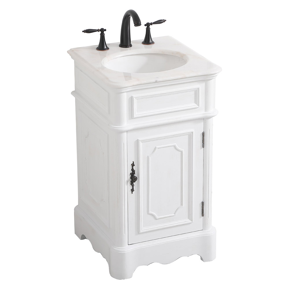 Elegant Bathroom Vanity - Antique White, L 19" (VF30419AW)