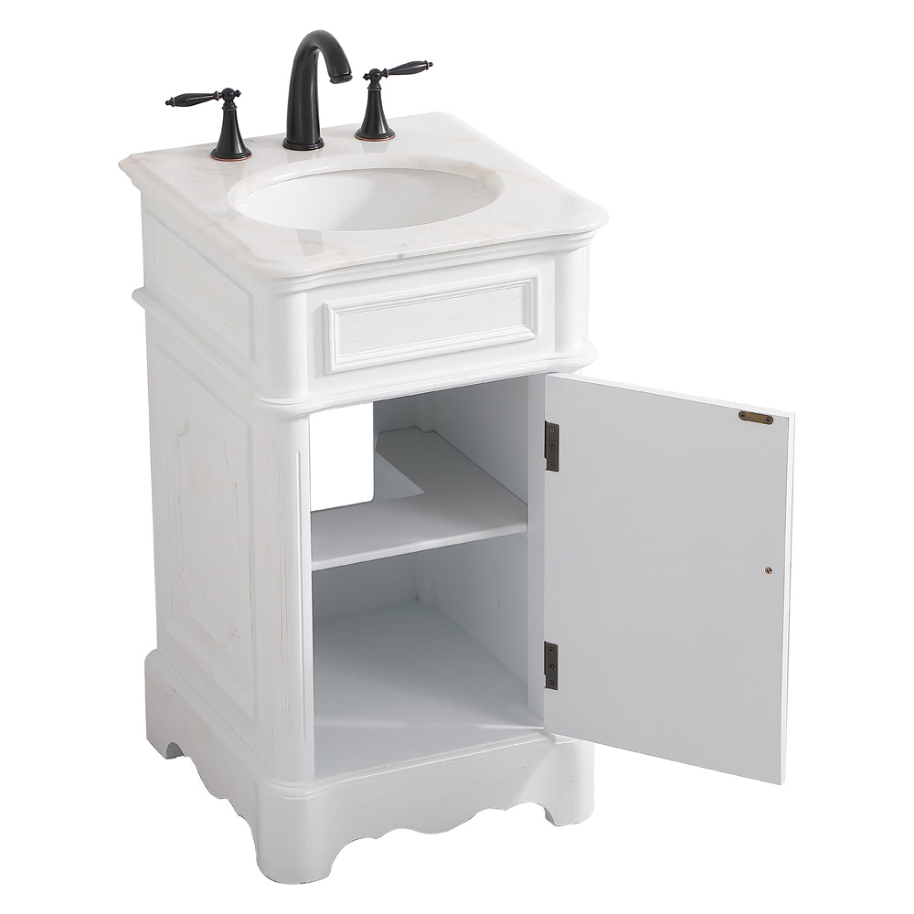 Elegant Bathroom Vanity - Antique White, L 19" (VF30419AW)