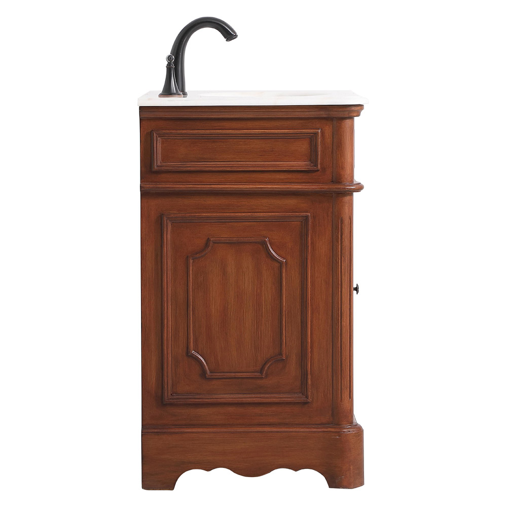 Elegant Bathroom Vanity - Teak, L 19" (VF30419TK)