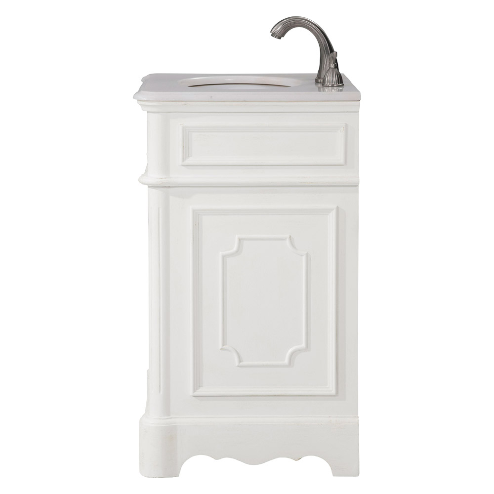 Elegant Bathroom Vanity - Antique White, L 21" (VF30421AW)