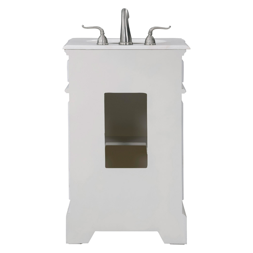 Elegant Bathroom Vanity - Antique White, L 21" (VF30421AW)