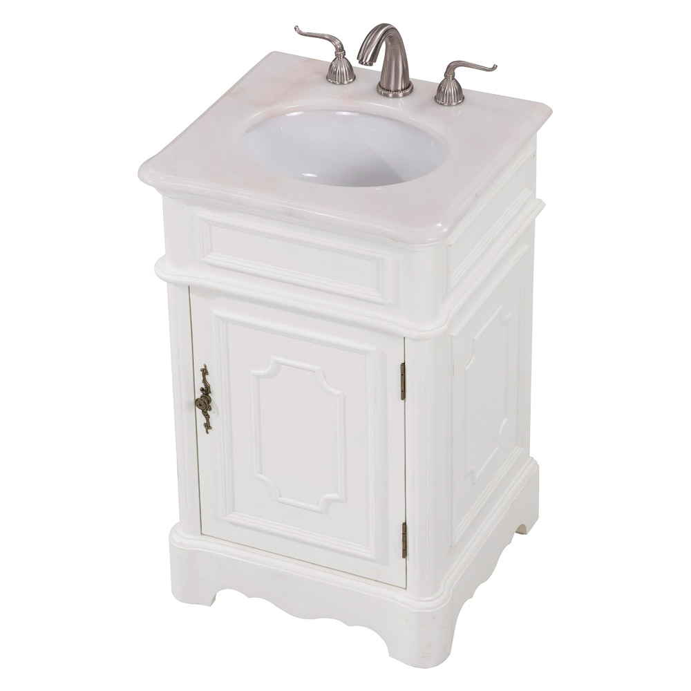 Elegant Bathroom Vanity - Antique White, L 21" (VF30421AW)