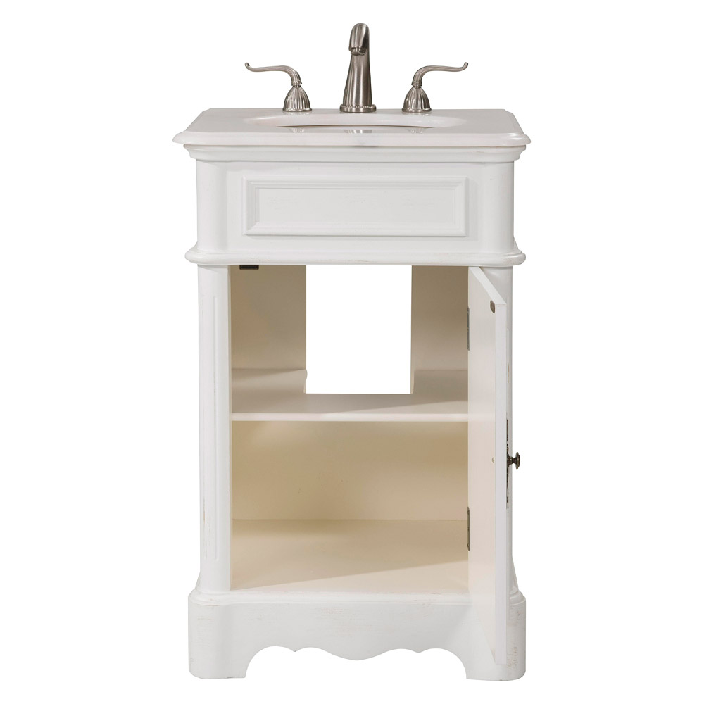 Elegant Bathroom Vanity - Antique White, L 21" (VF30421AW)