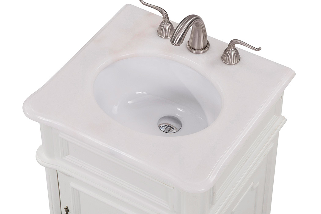 Elegant Bathroom Vanity - Antique White, L 21" (VF30421AW)